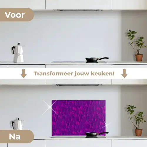 Olie - Verf - Texturen - Fel keuken achterwand spatscherm klein 900 -voor_na_NL