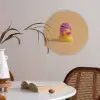 Badeend - Handdoek - Kleurrijk Akoestische PET Vilt - Rond klein -sfeer3