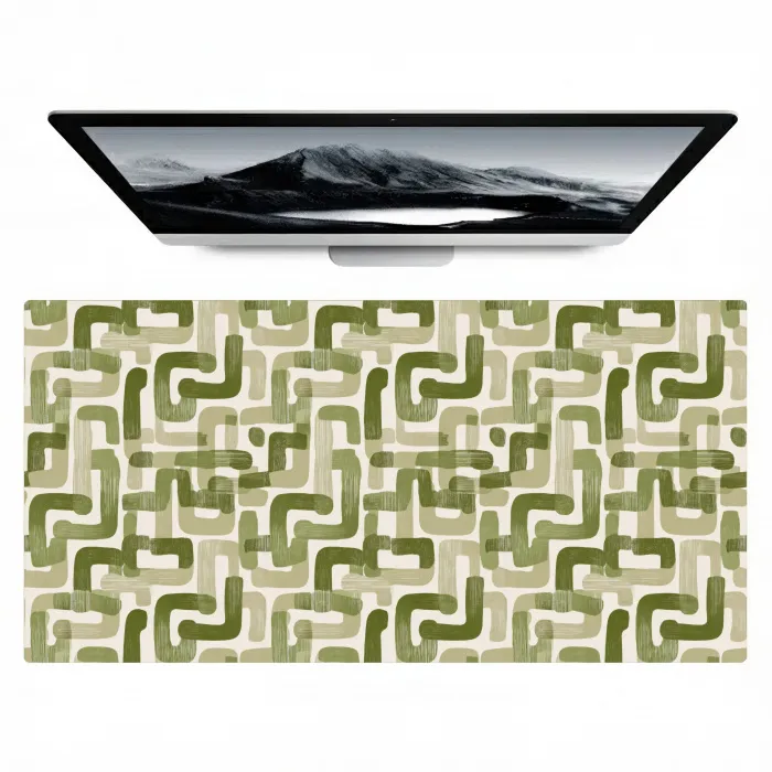 Modern - Grafisch - Groen Muismat XXL klein 681 -zzz3d