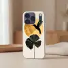 Zwarte kolibrie - Bloem - Gouden cirkel Telefoonhoesje iPhone 17 Pro klein -sfeer2