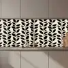 Botanisch - Dessin - Zwart - Beige keuken achterwand 2 middel 871 zz_3dshopping