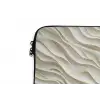 Golven - Wit - Minimalistisch laptophoes neopreen klein 279 -detail