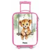 Leeuwenwelpje met schommel illustratie Kinderkoffer - Roze klein -zz3dotto