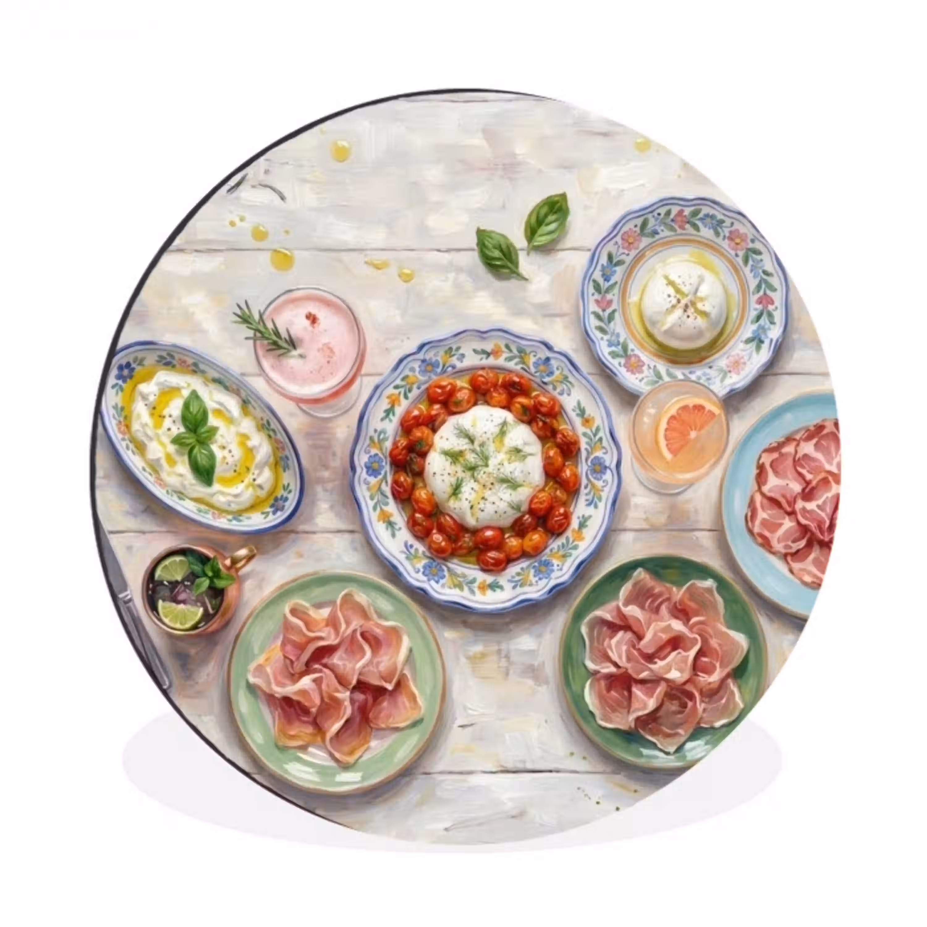 Eten - Tafel - Divers - Modern Wandcirkel aluminium klein -3d