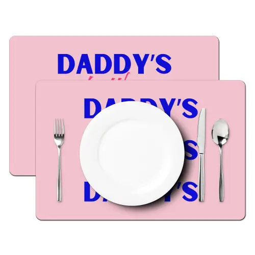 Daddy's - Blauw - Blokletters Placemat vinyl groot -zzsfeer2_Kitchenyeah-website