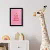 Roze - Zon - Quote fotolijst zwart zonder passe partout klein -usfeer4_kinderkamer