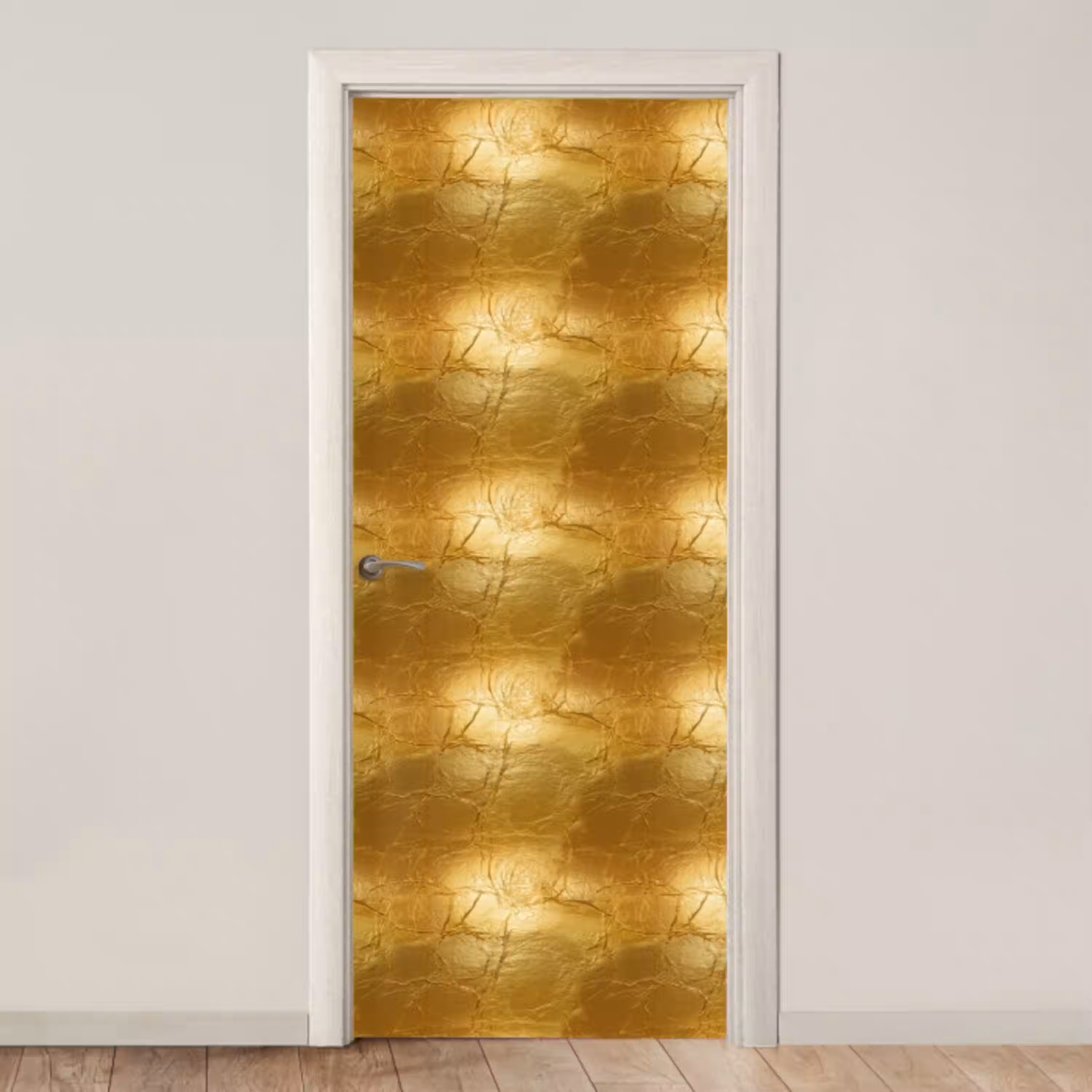 Bladgoud - Vintage - Textuur - Warm Goud deurposter klein 289 -3d_beige