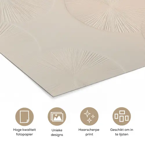 Japandi - Beige - Modern poster papier klein -closeup_NL