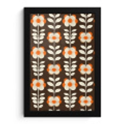 Bloemen - Retro - Bruin fotolijst zwart zonder passe partout klein 224 -3d