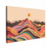 Zon - Kleurrijk landschap - Bergen canvas 2cm klein -z3d