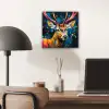 Graffiti - Hert - Dier - Kleurrijk aluminium wit klein -sfeer5