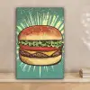 Hamburger - Illustratie - Sla - Kaas canvas 2cm klein -sfeer1