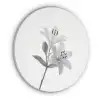 Lelies - Elegant - Zwart - Wit Akoestische PET Vilt - Rond klein -3d