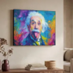 Oude man - Expressief - Kleurrijk Textielframe - compleet frame klein -sfeer3