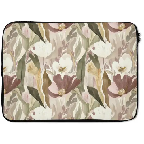 Bloemen - Aquarel - Kleurrijk laptophoes neopreen klein 279 -zkaufland3dotto
