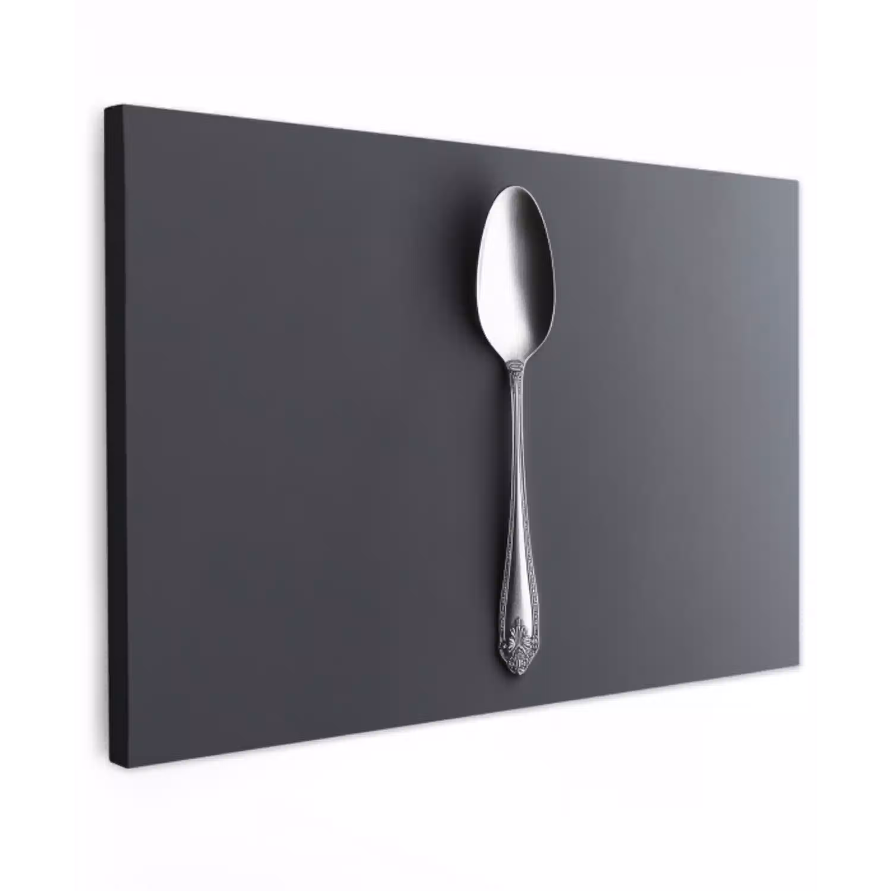 Zilver - Metaal - Lepel canvas 2cm klein -z3d