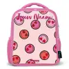 Hartje - Smiley - Patroon Kinderrugzak - Roze middel -3d
