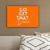Oranje - Blauw - Go get that dream canvas 2cm klein -sfeer3