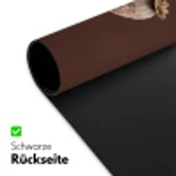 Papaverbol - Droogbloem - Bruin - Minimalistisch Muismat XXL klein -ysfeer2_duits