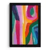 Abstract - Kleurrijk - Golven - Lijnen fotolijst zwart zonder passe partout klein -3d