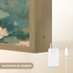 Botanisch - Bloemen - Roze Light Box met batterij (Wandlamp) middel 907 -USP_websiteoplaadbaarDE
