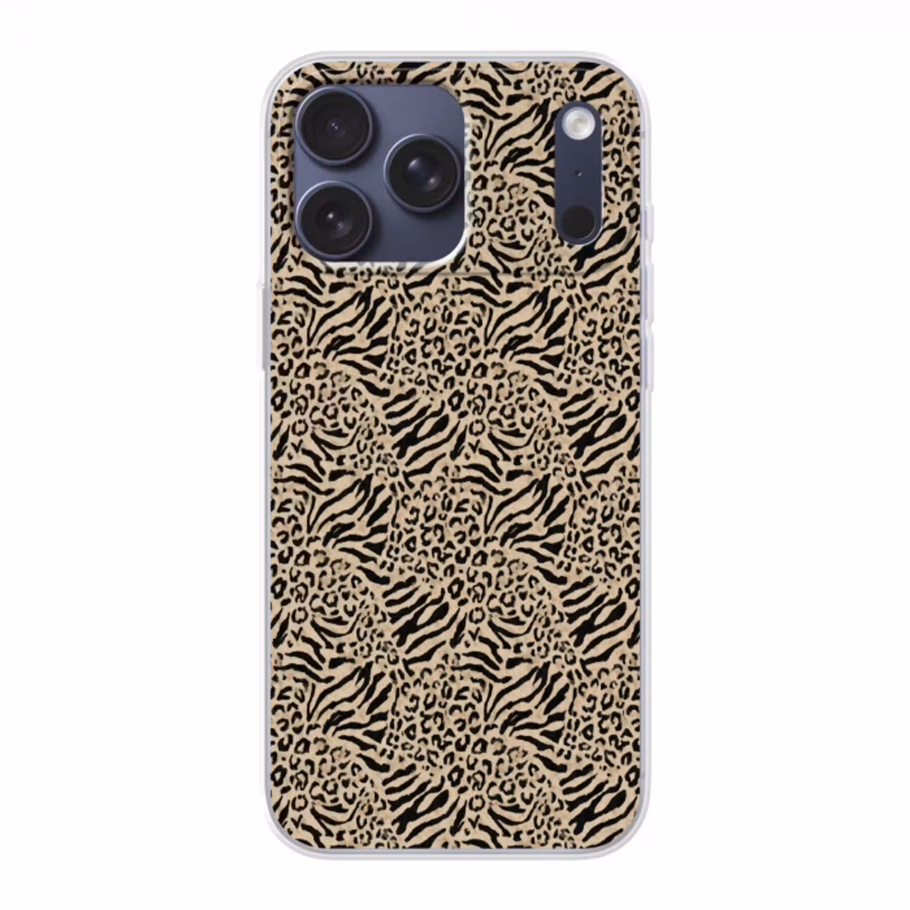 Giraf - Zebra - Motief - Bruin Telefoonhoesje iPhone 17 Pro Max klein 879 -3d