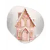 Huisje - Suiker - Pastel Wandcirkel Organisch Forex 3mm klein -3d
