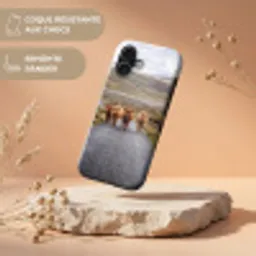 Schotse Hooglanders - Weg - Landschap - Kudde Toughcase MagSafe Apple iPhone 17 klein -USP_RandenV_FR