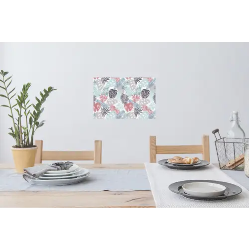 Bladeren - Jungle - Pastel - Tropisch Muursticker klein -eettafel