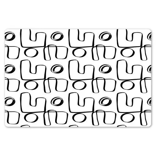 Geometrie - Zwart - Wit Placemat vinyl groot 368 -zzsfeer1_Kitchenyeah-website