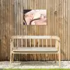 Steen - Marmer - Edelsteen - Abstract - Natuur - Roze Tuinposter op houten frame 2 cm dik klein -sfeer4