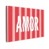 Amor - Strepen - Rood - Roze canvas 2cm klein -z3d