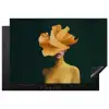 Vrouw - Hoed - Geel Inductie beschermer vinyl 3mm klein -3d