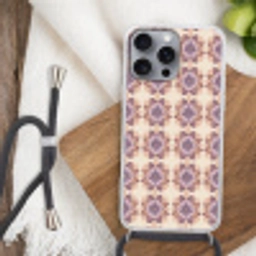 Klassiek - Patroon - Paars Hoesje iPhone 16 Pro Max met koord klein 804 -sfeer4