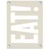 Eten - Decoratie - Beige - Wit tuinposter los doek klein -3d