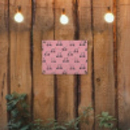 Golfkar - Retro - Roze tuinposter los doek klein 239 -sfeer1