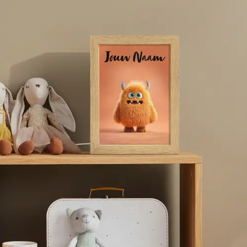Monster - Knuffel - Oranje Light Box met kabel (Kinderlampje) klein -sfeer2_kind