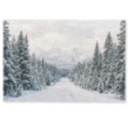 Weg - Sneeuw - Naaldbos - Winter - Avontuurlijk Deurmat klein -zkaufland3d