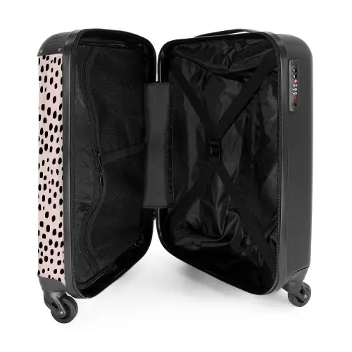 Dalmatiërpatroon op zachtroze NBS - Handbagage koffer - Kinderen Unisex middel -binnenkant