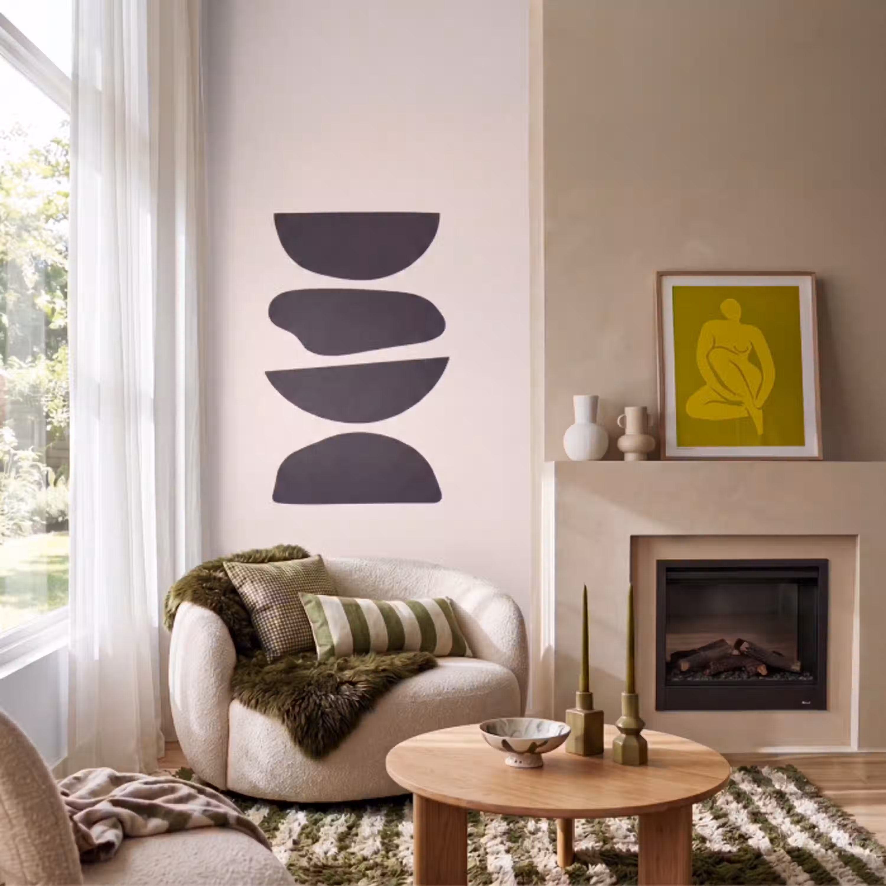 Vormen - Abstract - Modern Behang Vlies klein -sfeer2