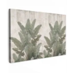 Bananenbladeren - Beton - Groen canvas 2cm klein -z3d