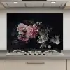 Bloemen - Vintage - Pastel - Zwart - Boeket keuken achterwand spatscherm klein -3d_website