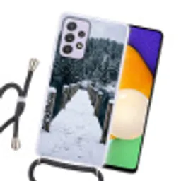 Steiger - Meer - Sneeuw - Bergen - Rustgevend Hoesje Samsung Galaxy A52 5G met koord klein -sfeer1