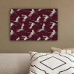 Kraanvogels - Klassiek - Bordeaux canvas 2cm klein 34 -sfeer3