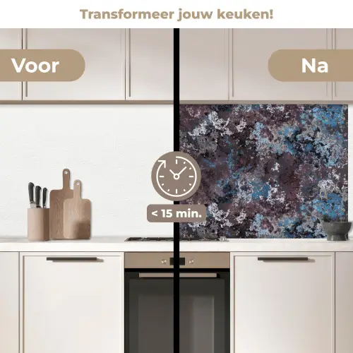 Roest - Blauw - Bruin - Vlekken keuken achterwand 2 middel 871 -voor-na2_NL