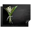 Lelietjes van dalen - Bloemen - Stilleven - Strik Inductie beschermer vinyl 3mm klein -3d