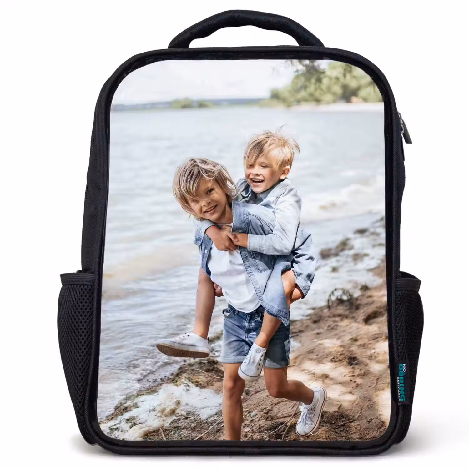 Rucksack schwarz mit foto