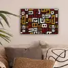 Abstract - Patroon - Rood canvas 2cm klein -sfeer1