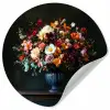Groot - Bloemen - Vaas - Boeket Wandcirkel behangsticker klein -3d