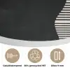 Abstract - Japandi - Beige - Modern Akoestische PET Vilt - Rond klein -closeup_NL